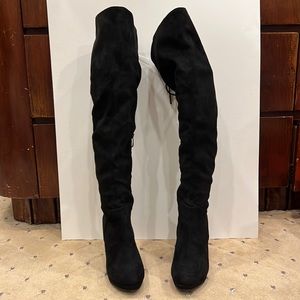 Bella Marie over the knee suede black boots size 7 Nikita-10